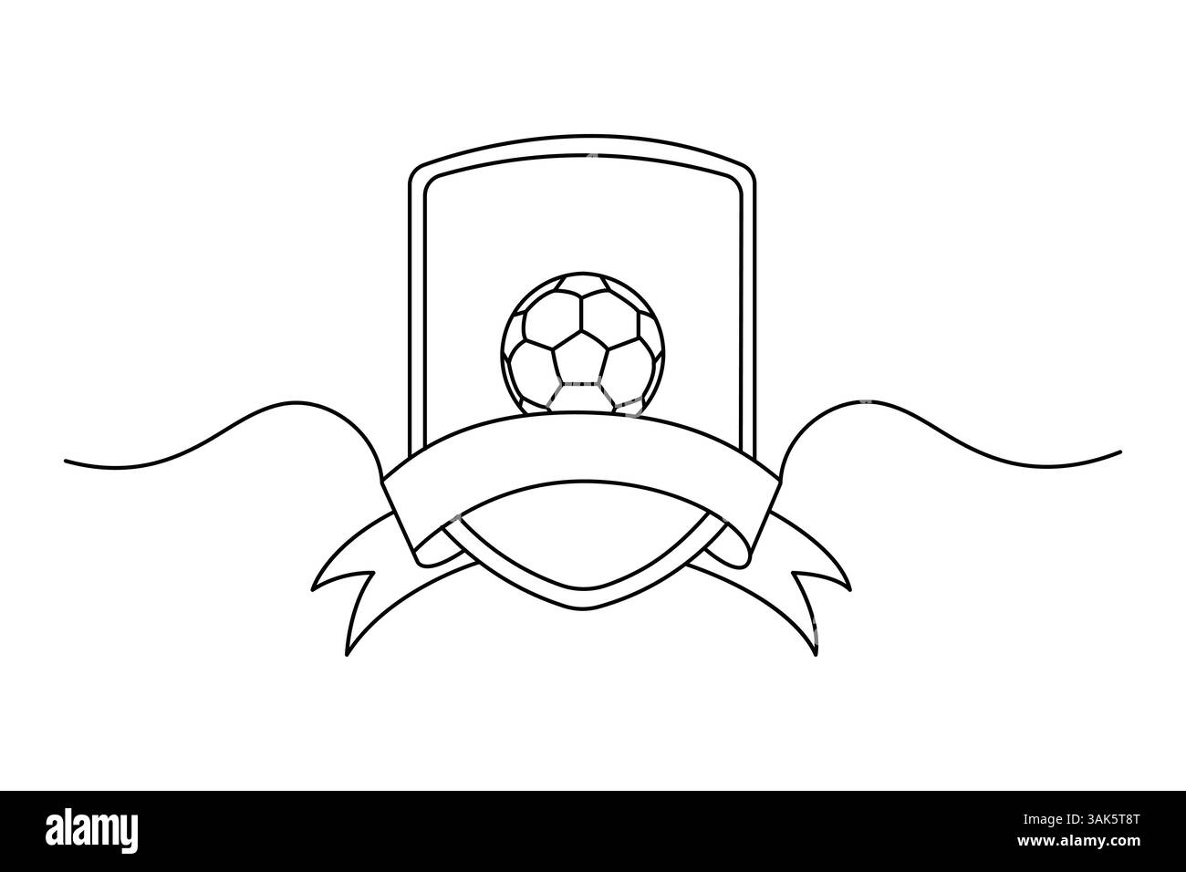Football continuous one line art drawing of concept doodle style ...