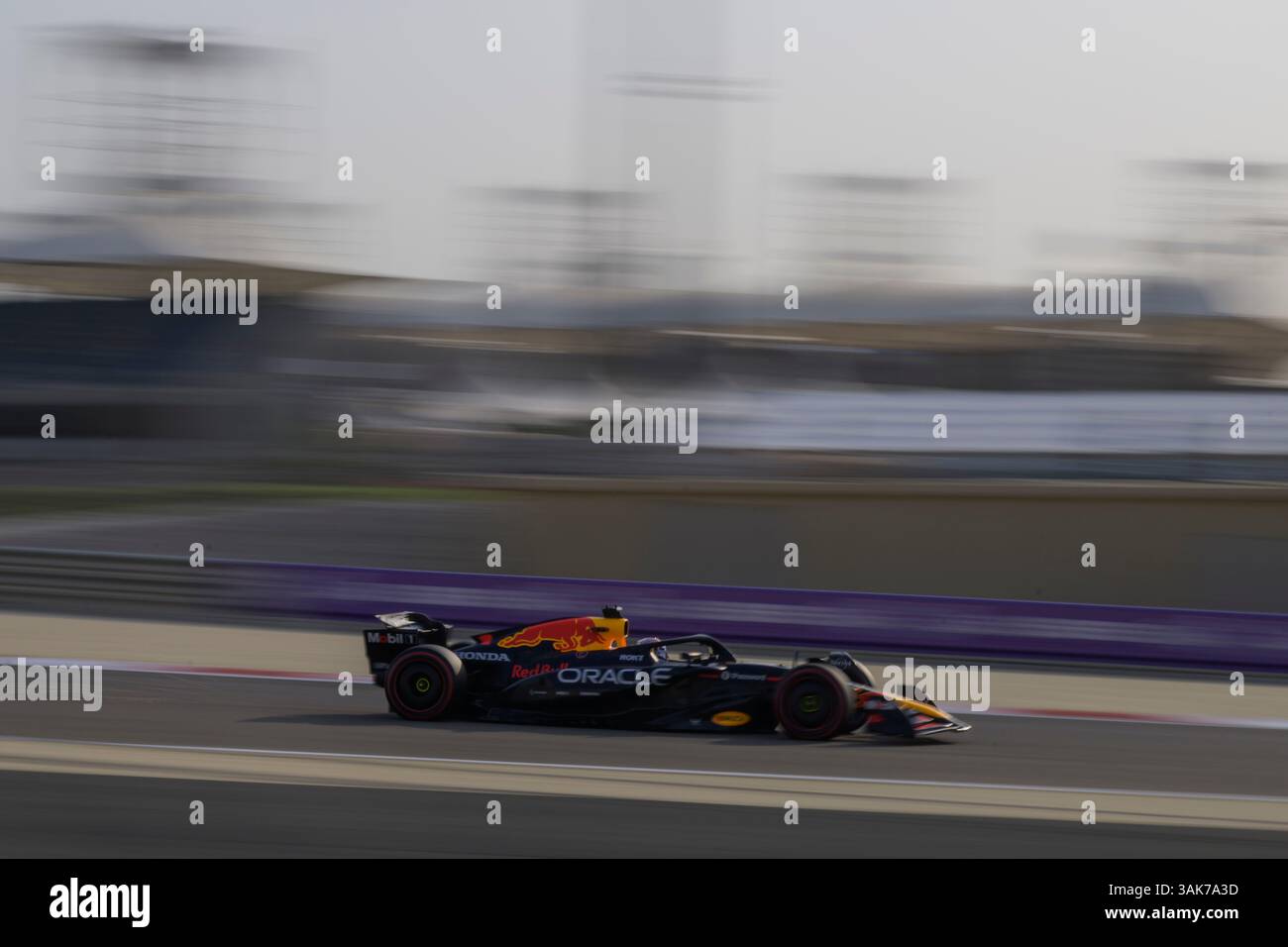 Sakhir, Bahrain. 12th April 2025. Max Verstappen of Oracle Red Bull ...