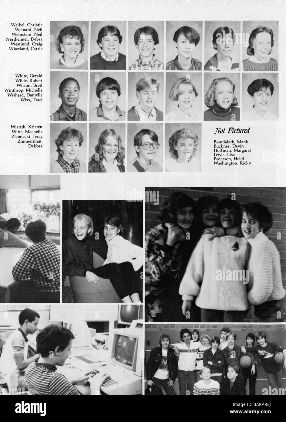 The 1986 yearbook of Hopkins North Junior High, 'The Legend Lives On