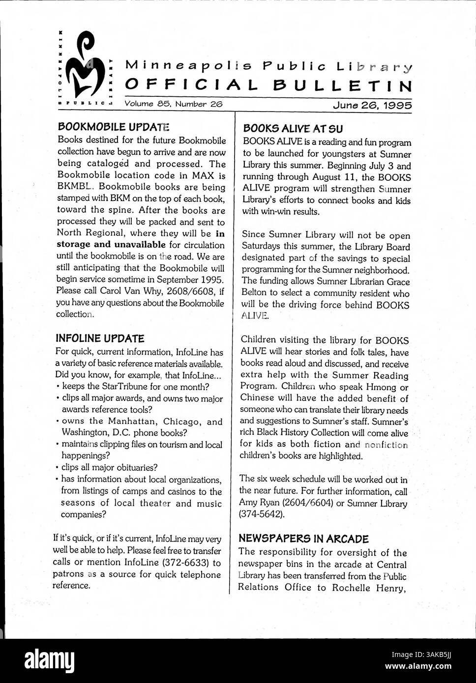 1995 bulletin Black and White Stock Photos & Images - Alamy