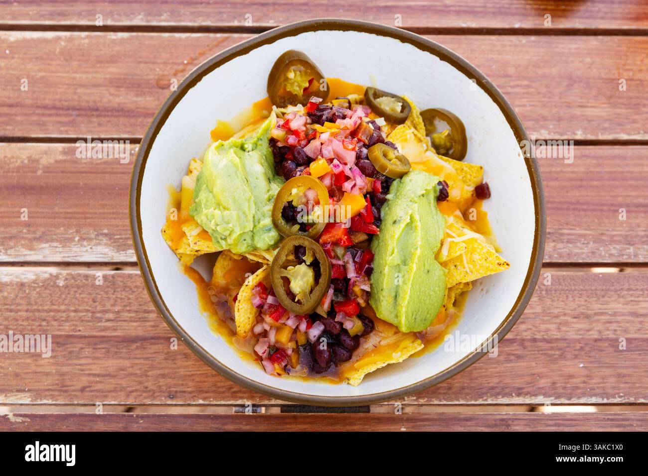 Nachos with guacamole, Sitges, Spain, Stock Photo