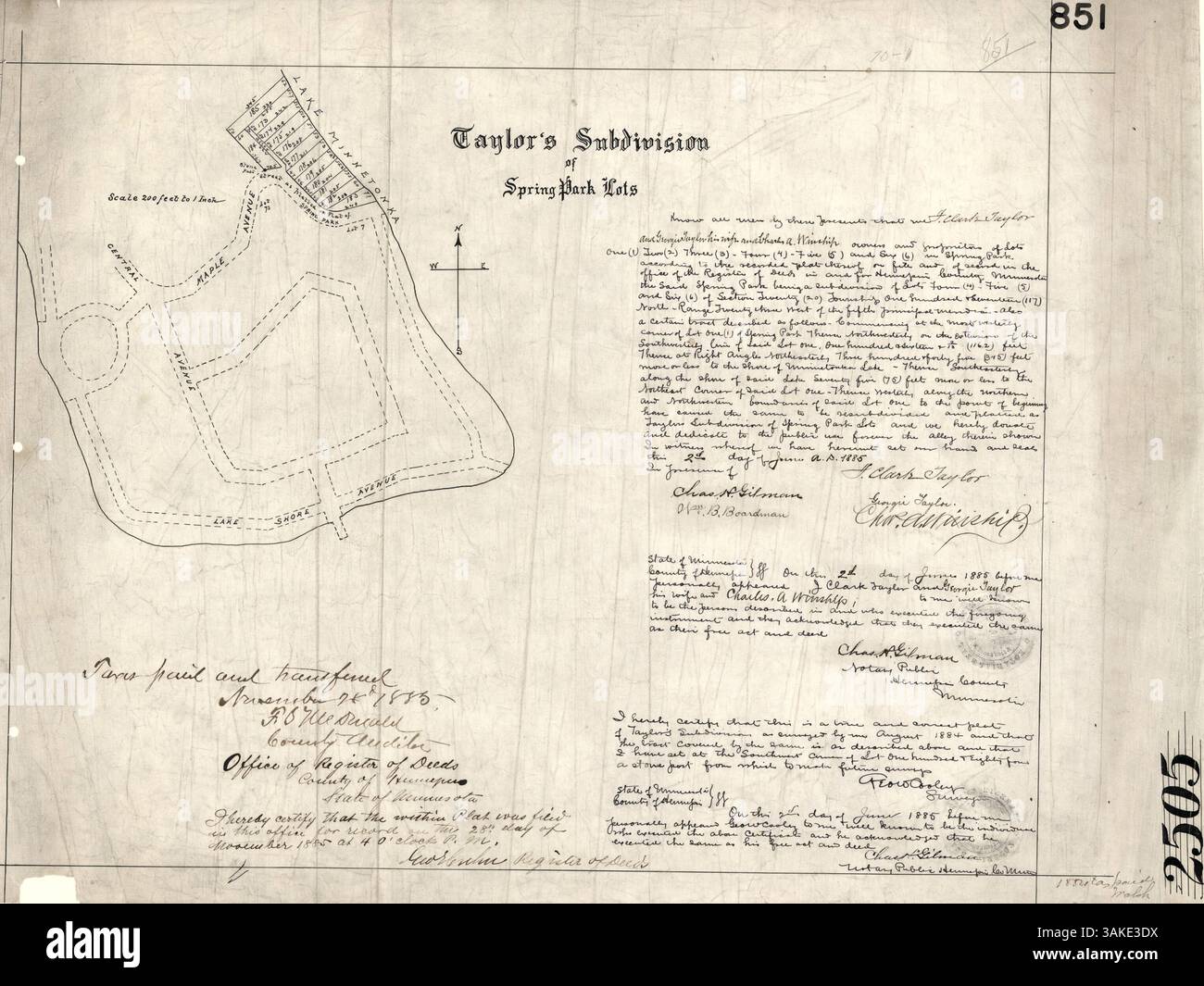 Taylor's Subdivision, located in Spring Park, consists of various ...