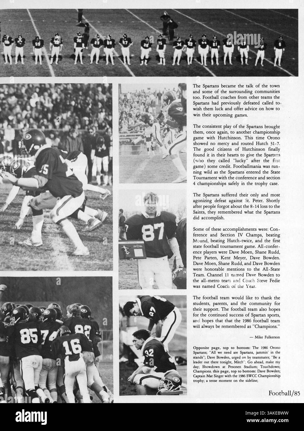 The 1987 Orono High Yearbook, 'A Touch of Class,' documents the school ...