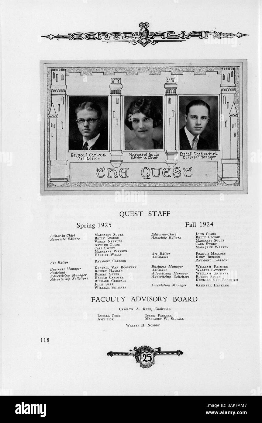 The 1925 'Centralian' yearbook from Central High covers the 1924-1925 ...
