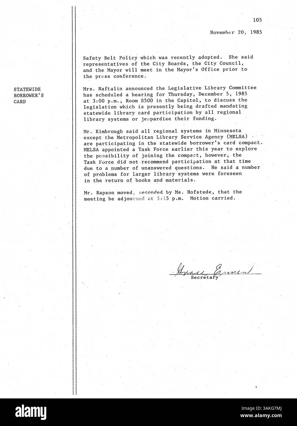 The 1985 minutes of the Minneapolis Public Library Board of Directors ...