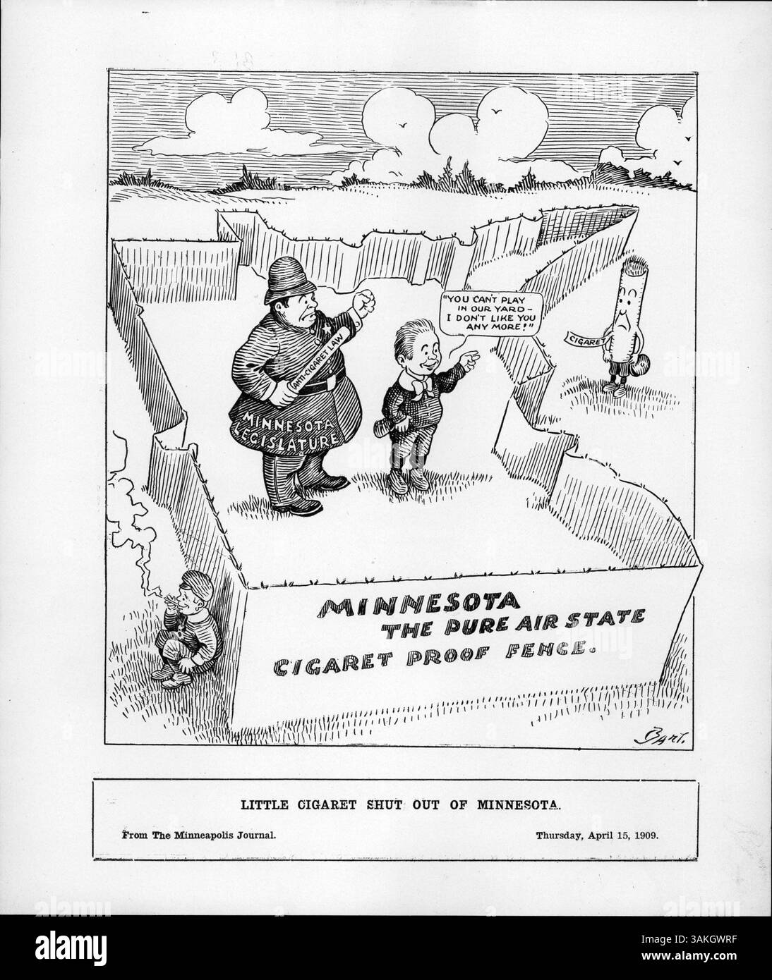 tobacco laws minnesota Banning minnesota Black and White Stock Photos & Images