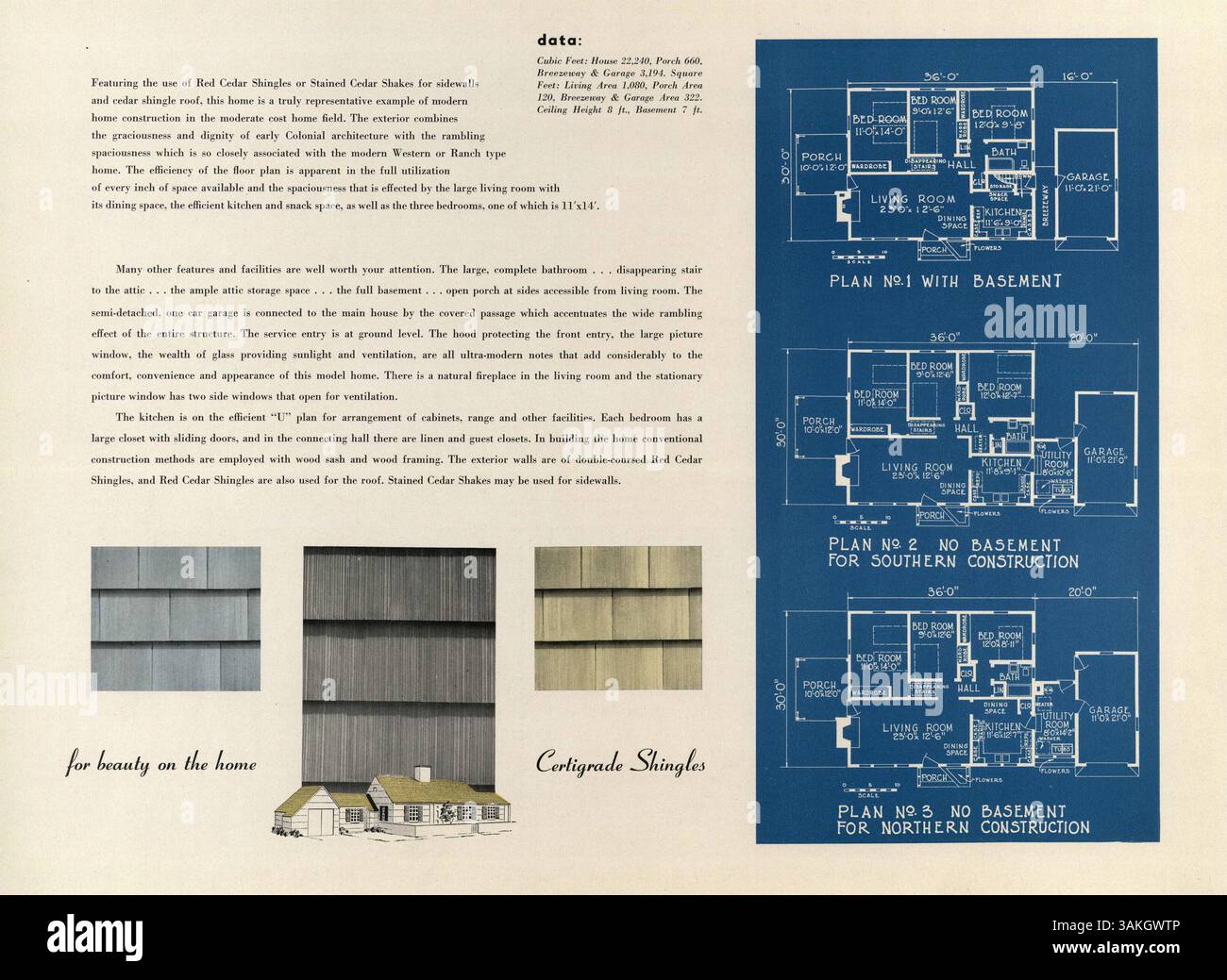 This book offers house designs with advice on selecting building ...