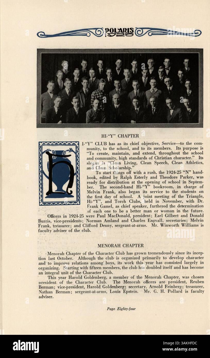 The Polaris yearbook from 1925 offers a detailed account of North High ...