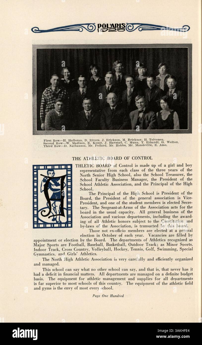 1925 Events This 1925 'Polaris' yearbook from North High School features students ...