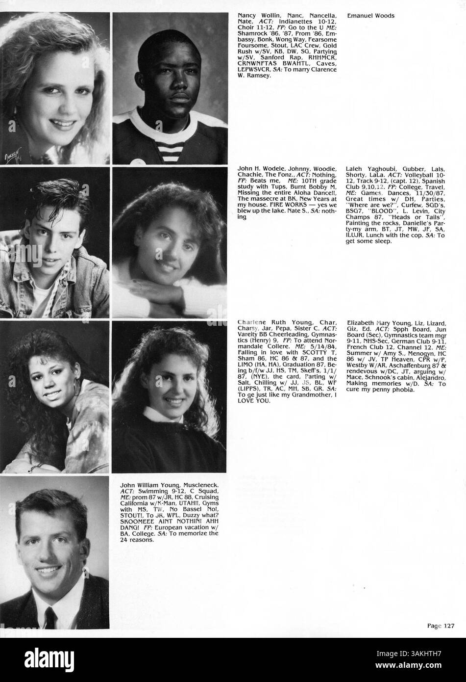 The 1988 '88 Aquarian Yearbook captures the academic, athletic, and extracurricular highlights of Southwest High School's 1987-1988 school year. Stock Photo