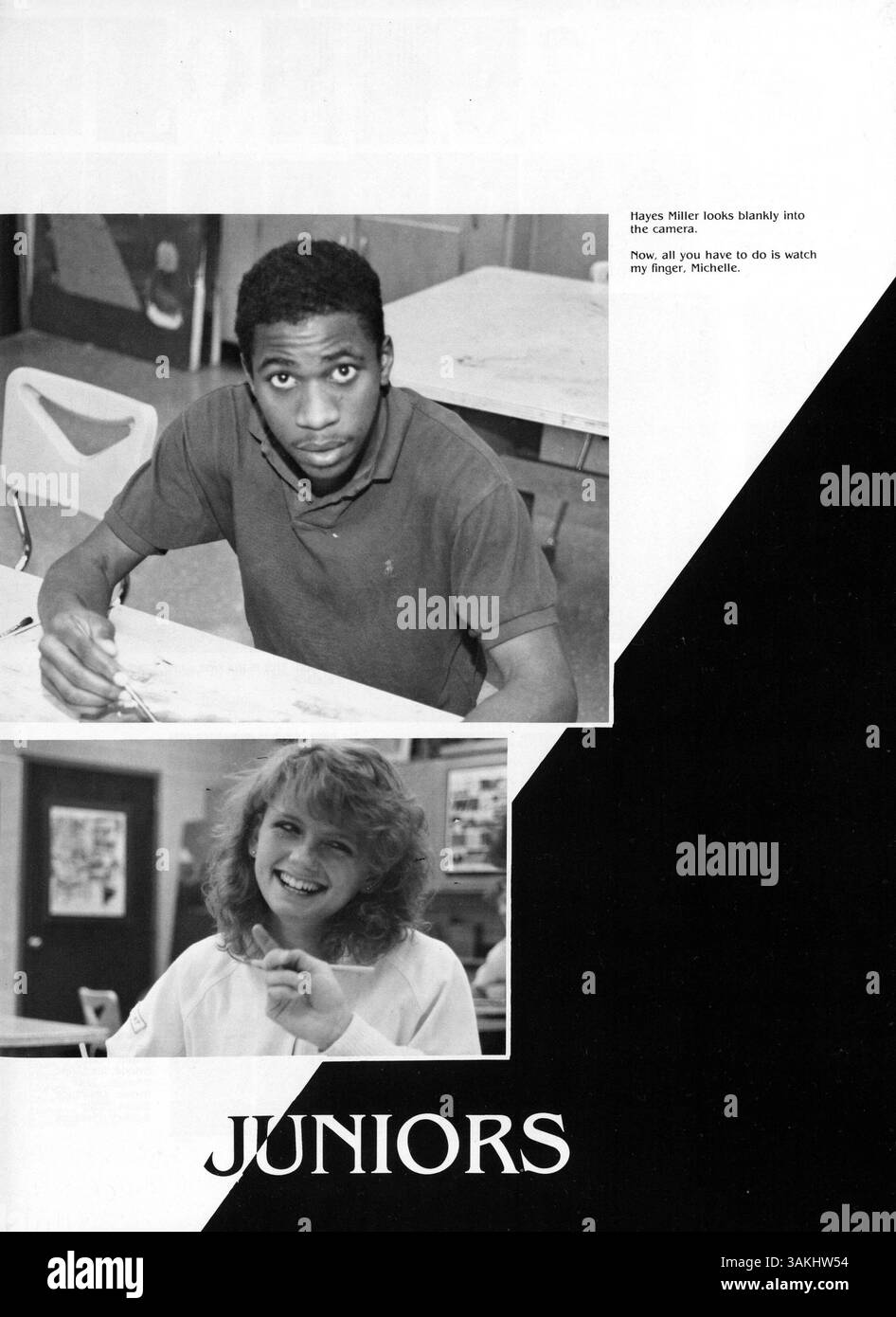 The '88 Aquarian Yearbook from Southwest High School captures the events, students, teachers, and athletics of the 1987-1988 school year. Stock Photo