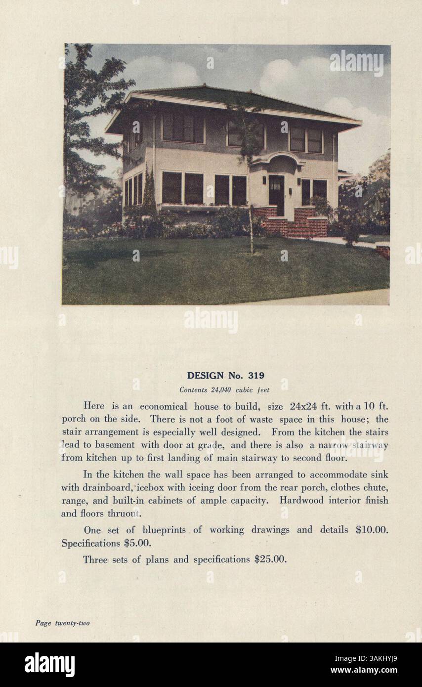 The J. W. Lindstrom catalog presents various fullcolor twostory house