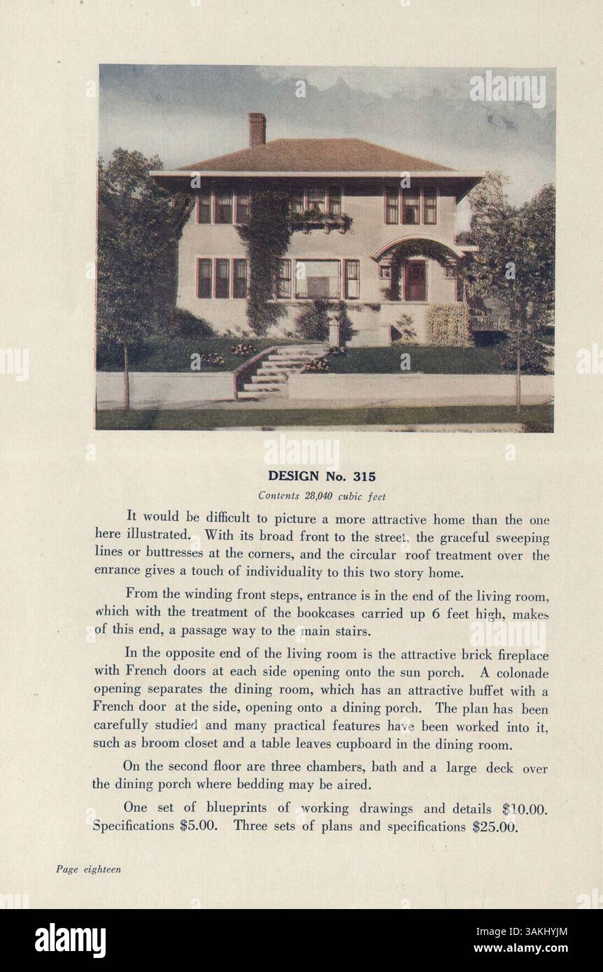 This catalog by J. W. Lindstrom showcases fullcolor twostory home