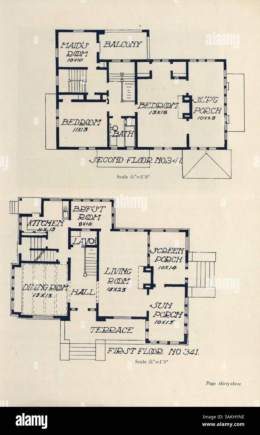 This catalog showcases various twostory home designs by architect J.W