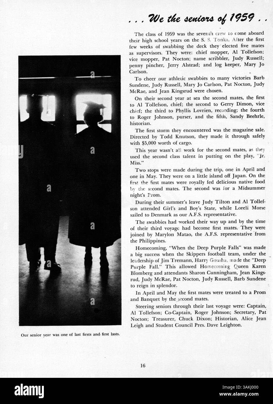 The 1959 Voyageur yearbook from Minnetonka High School documents the ...