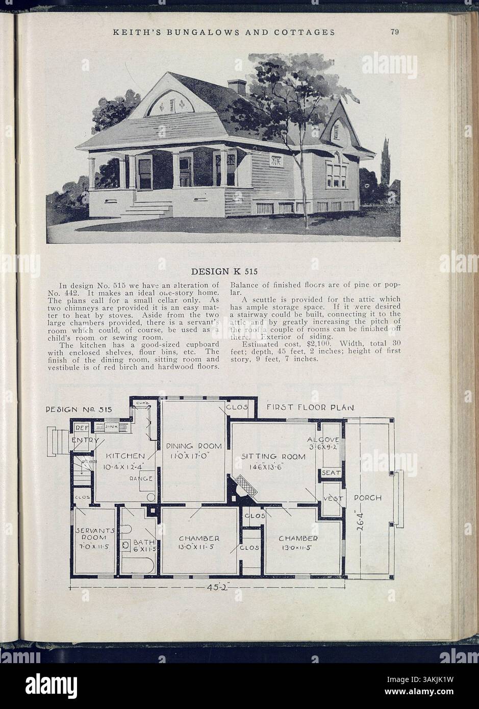 Max L. Keith's catalog contains 215 bungalow and cottage designs