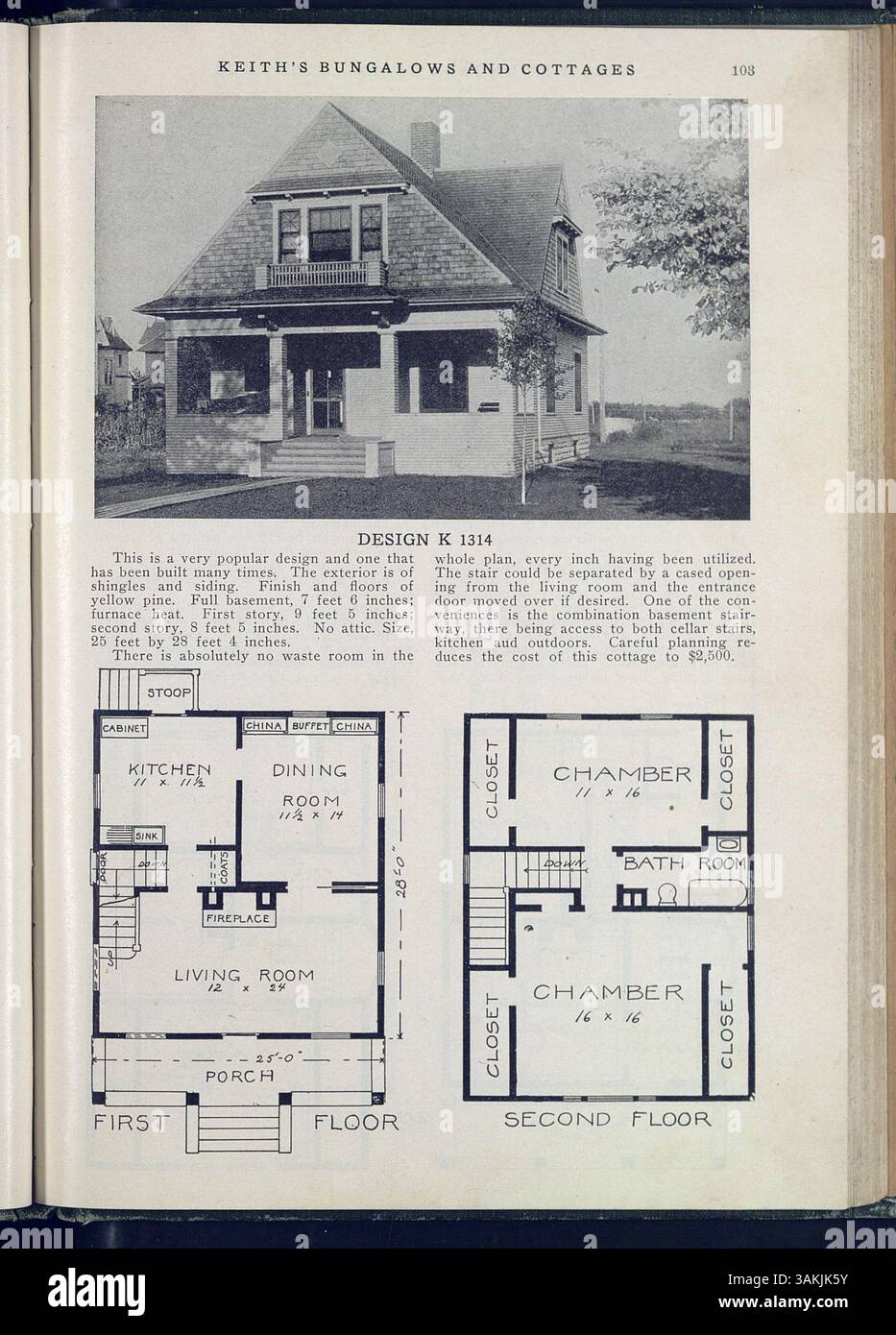 This catalog by Max L. Keith presents 215 house designs for bungalows