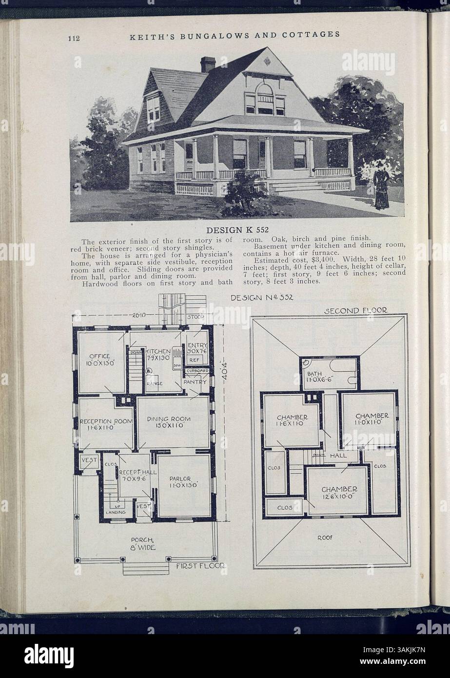 This catalog presents 215 affordable bungalow and cottage designs, with