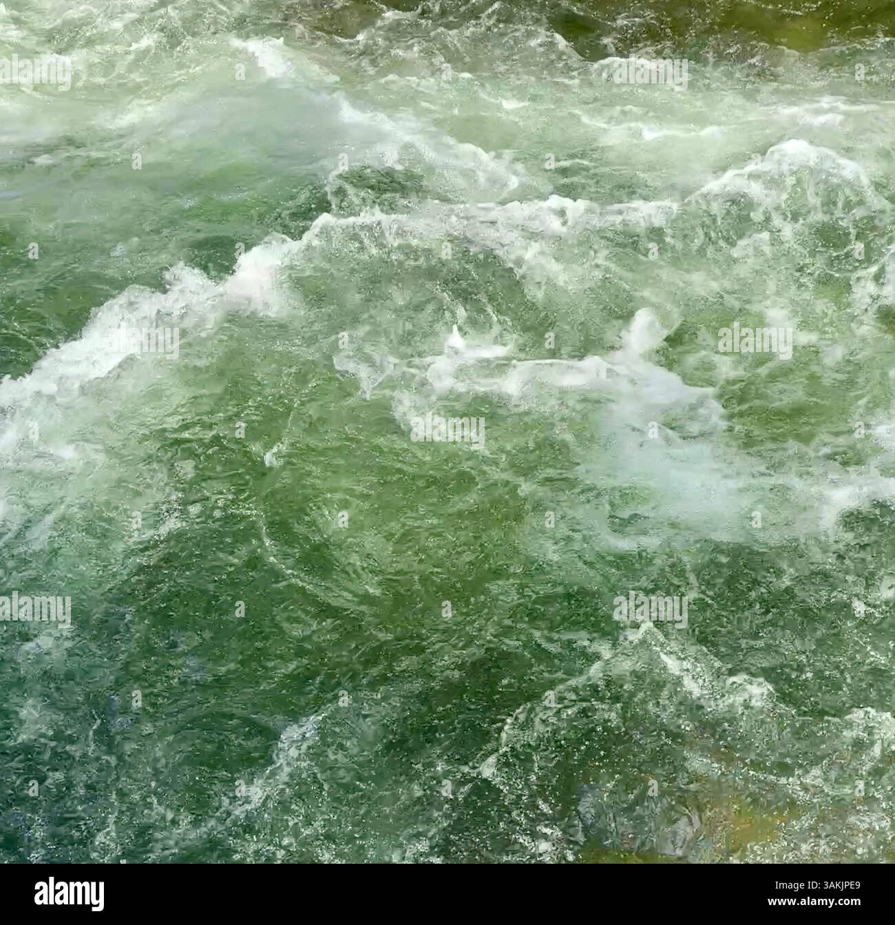 Close-Up of Fast-Moving River Water - Smartphone Captured Stock Image