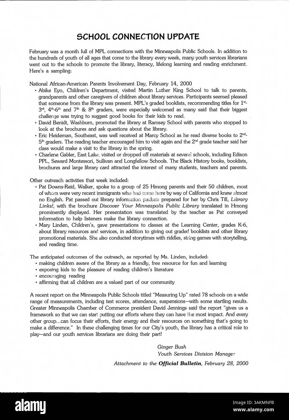 The 2000 Minneapolis Public Library Official Bulletin provides ...