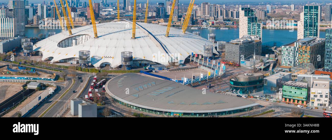 Aerial view of the o2 arena hi-res stock photography and images - Alamy