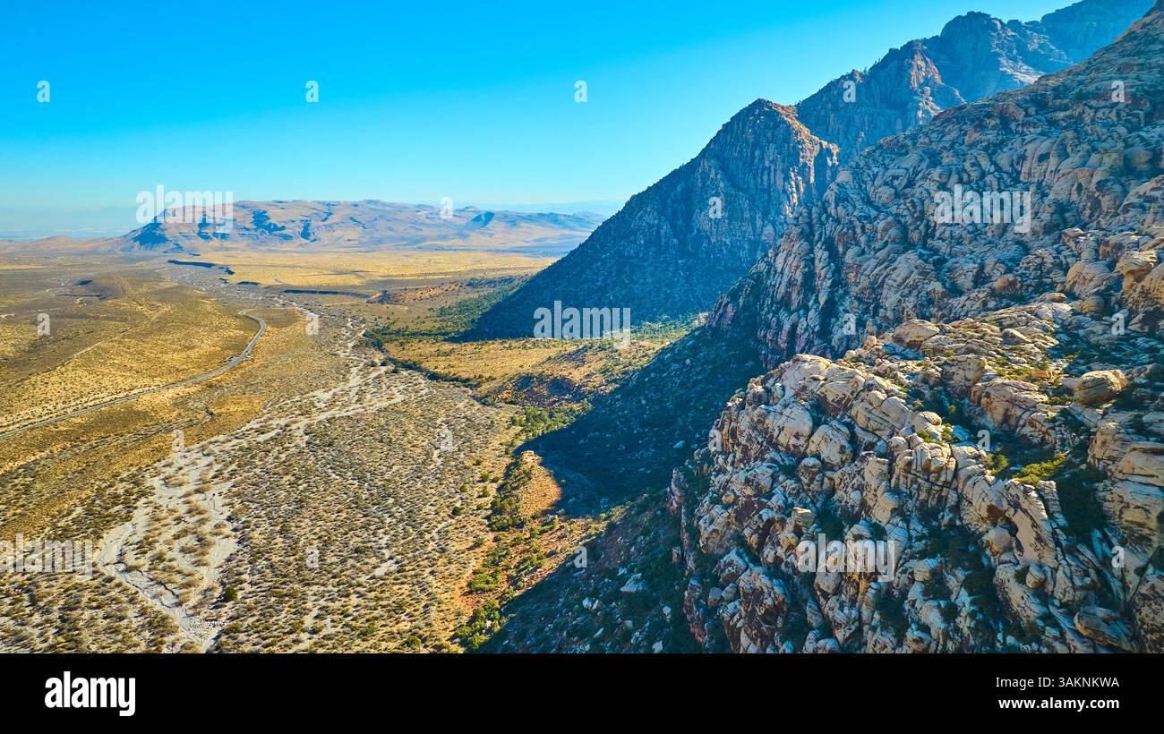 Aerial Rugged Red Rock Mountains Nevada Desert Landscape Stock Photo ...