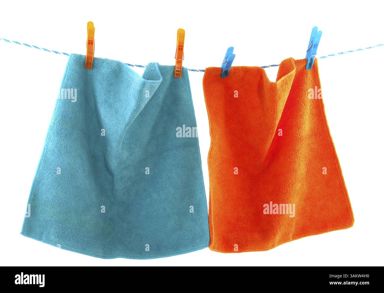 Clothes drying on the rope Cut Out Stock Images & Pictures Alamy