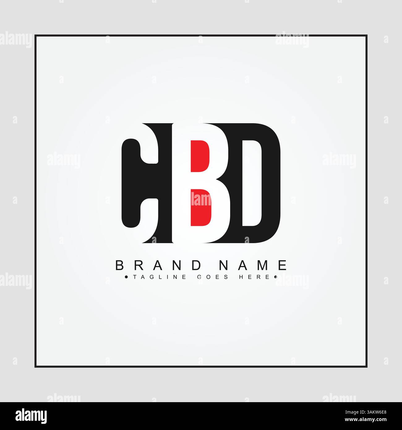 CBD Initial Letter Logo - Simple Monogram Logo Stock Vector