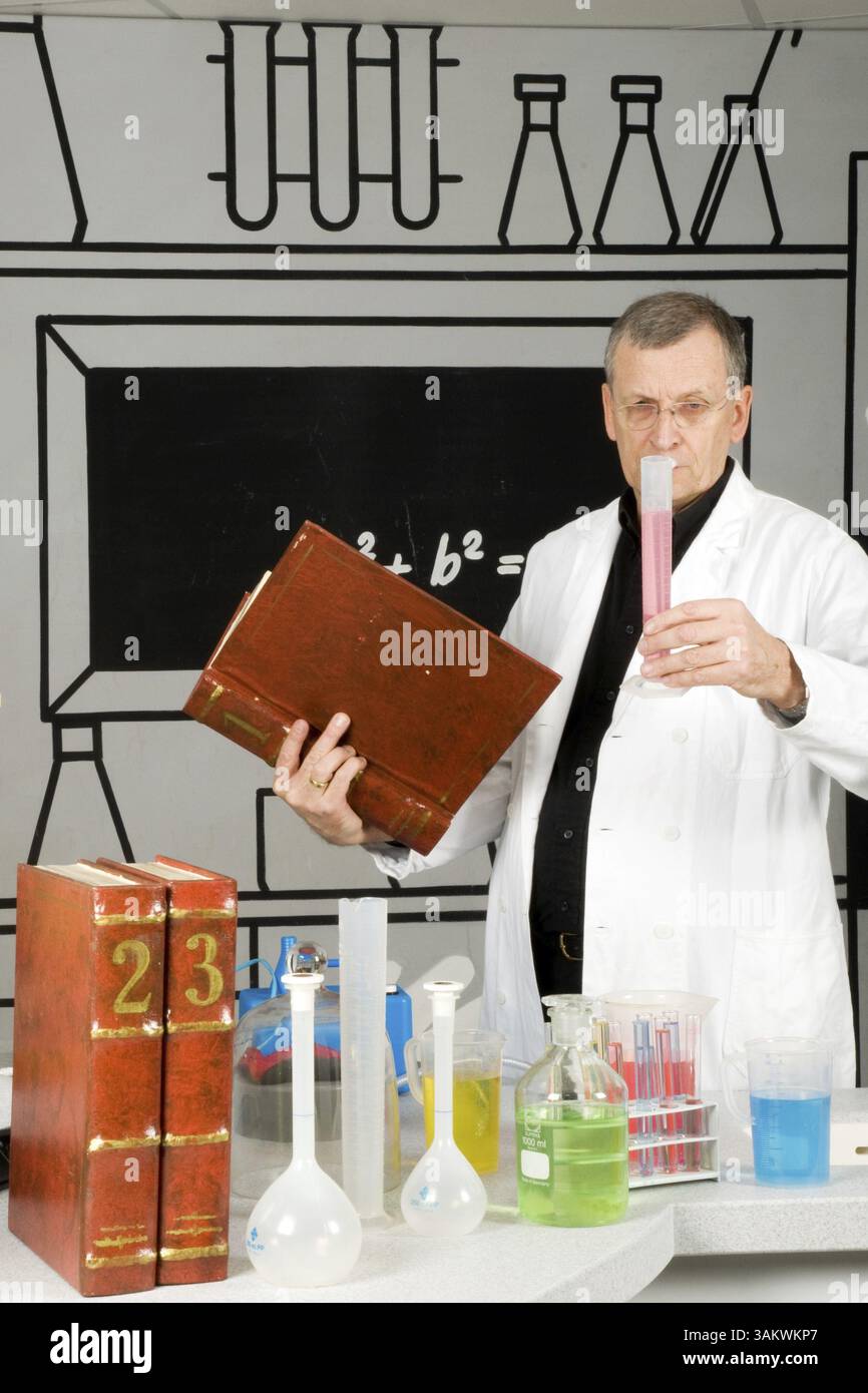 Serious professor in the laboratory Stock Photo - Alamy