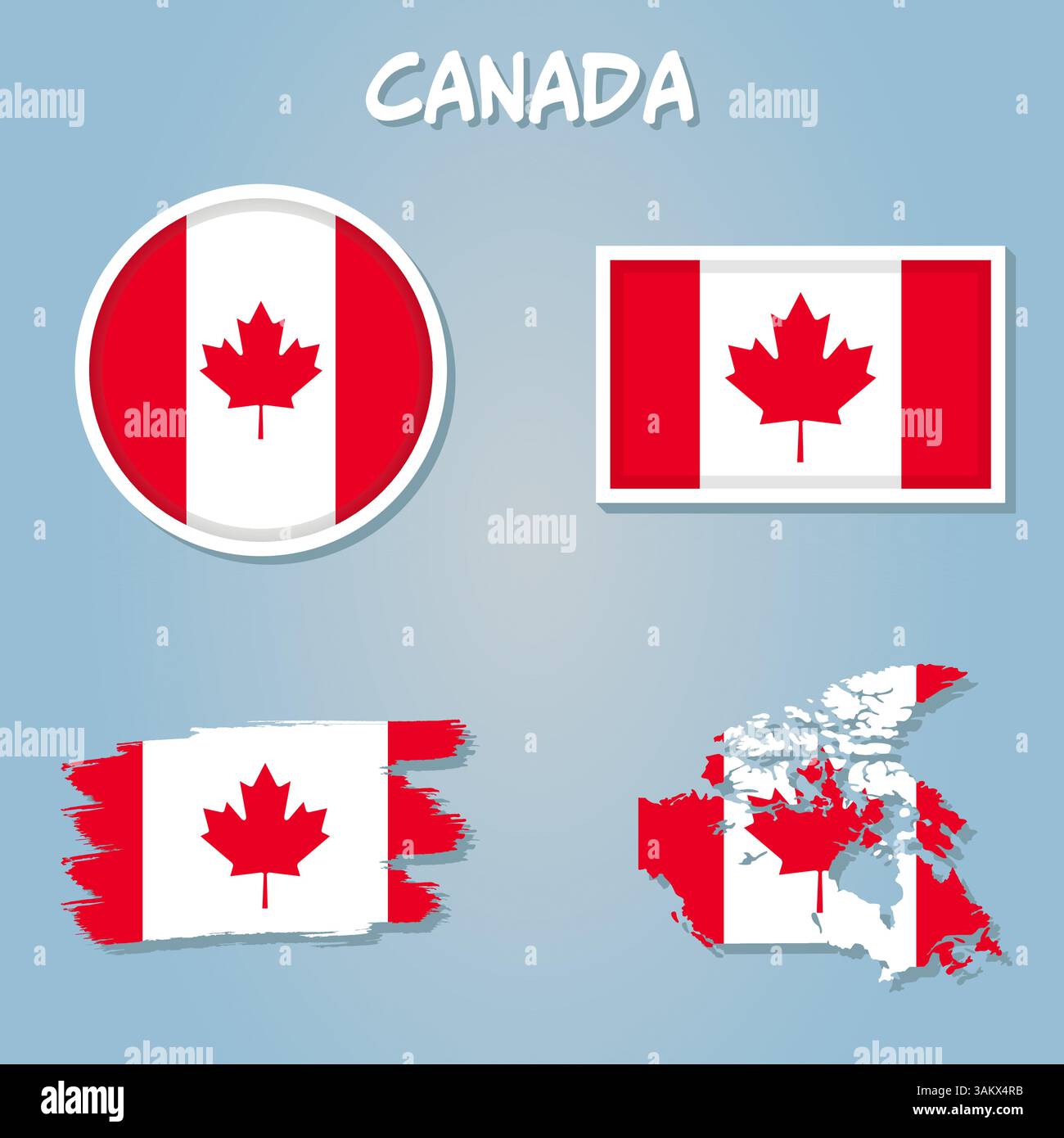 Shape map and flag of Canada country Stock Vector Image & Art - Alamy