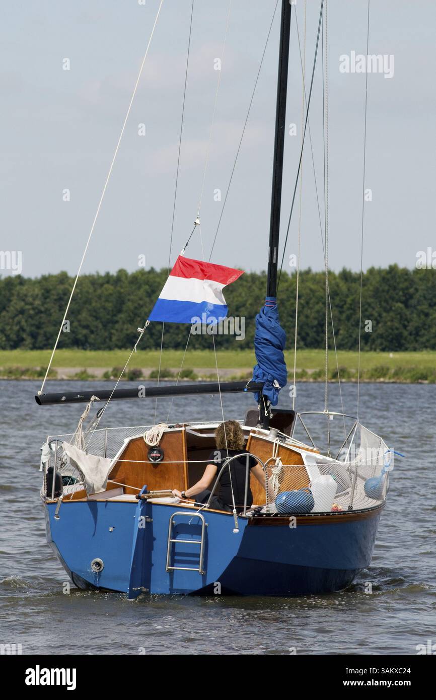 Dutch sailboat at the river Stock Photo - Alamy