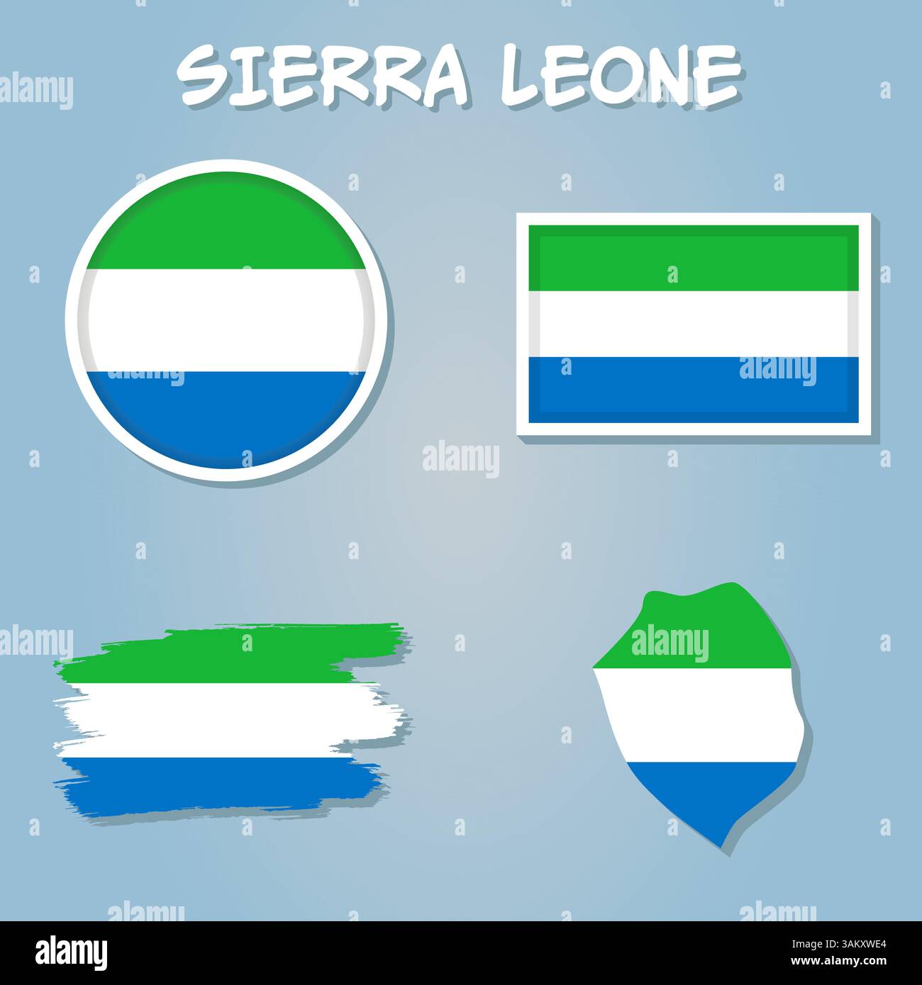 Sierra leone map vector hi-res stock photography and images - Alamy