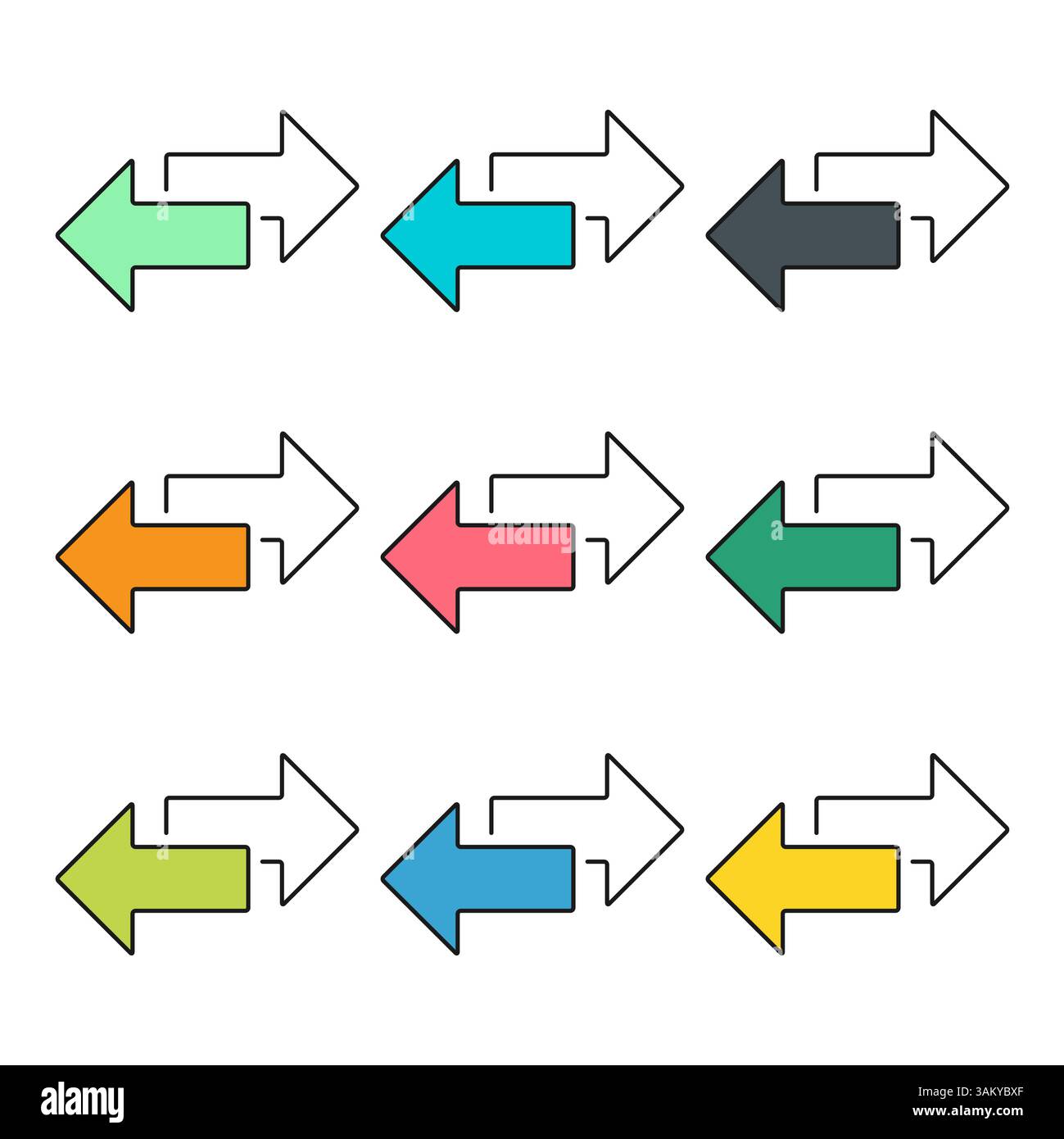 Set of Exchange arrow transfer icon,swap web button design, move symbol ...