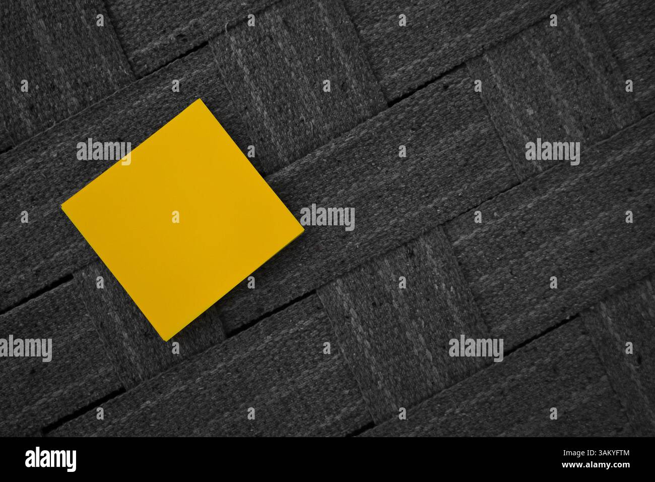 A blank yellow sticky note with copy space Stock Photo