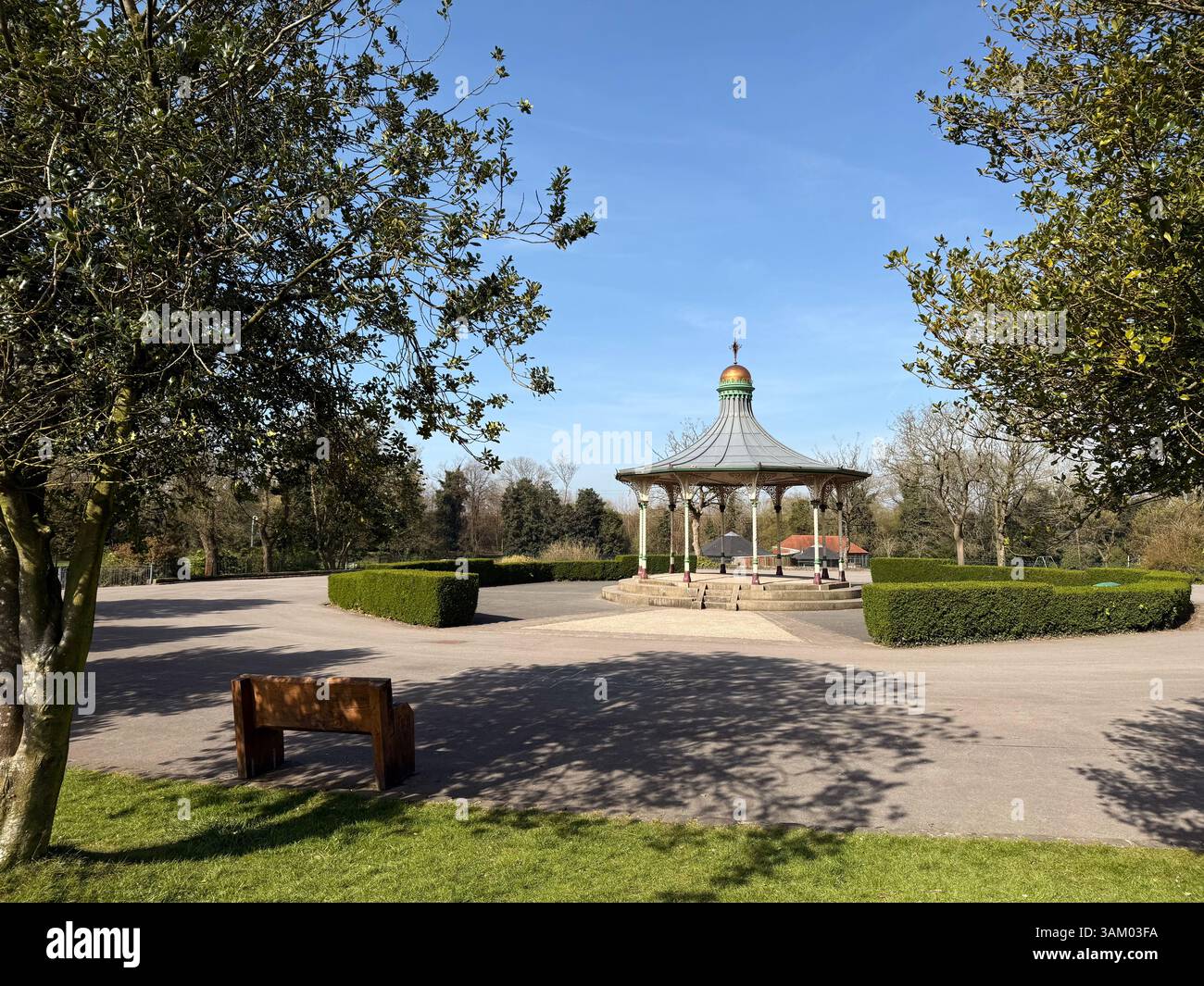 Bandstand at Mesnes park, Wigan - Smartphone Captured Stock Image