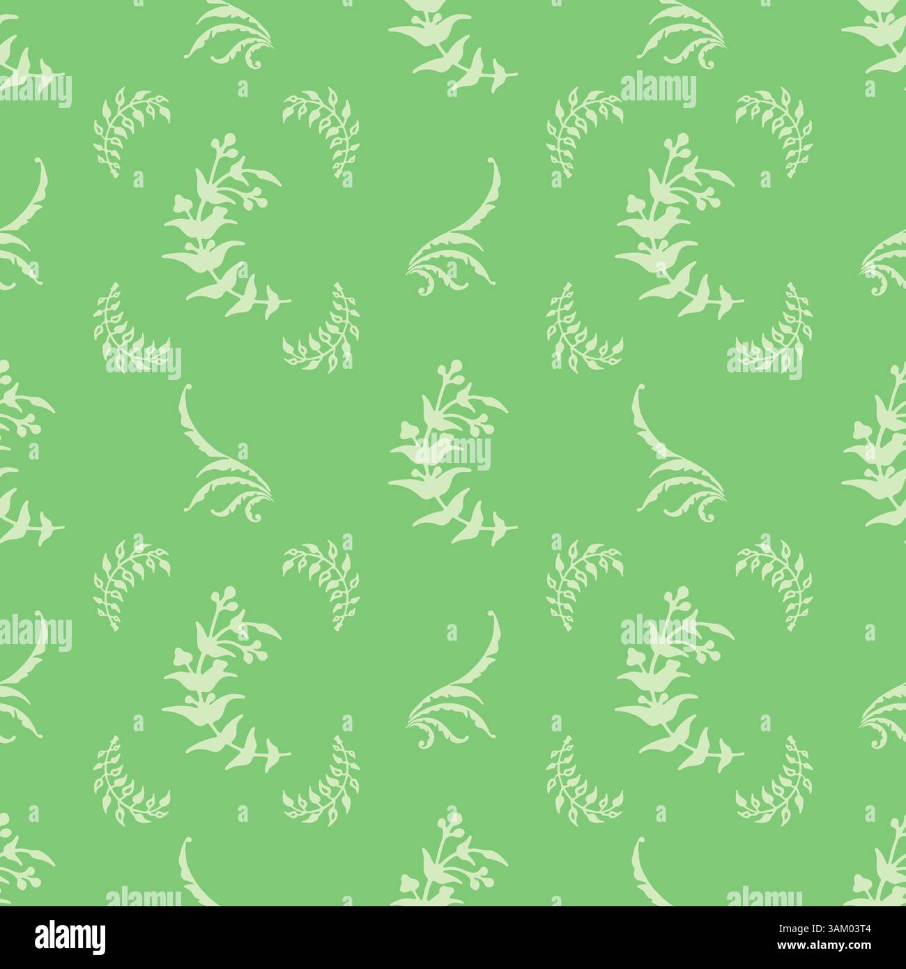 Seamless pattern of Eucalyptus palm fern different tree Stock Vector ...
