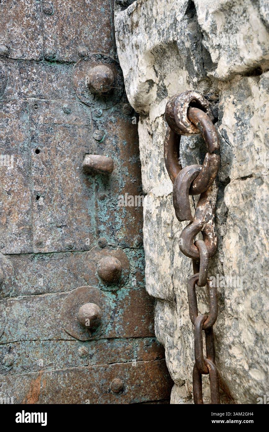 Partial view of the fortification wall of the fort, located close to ...