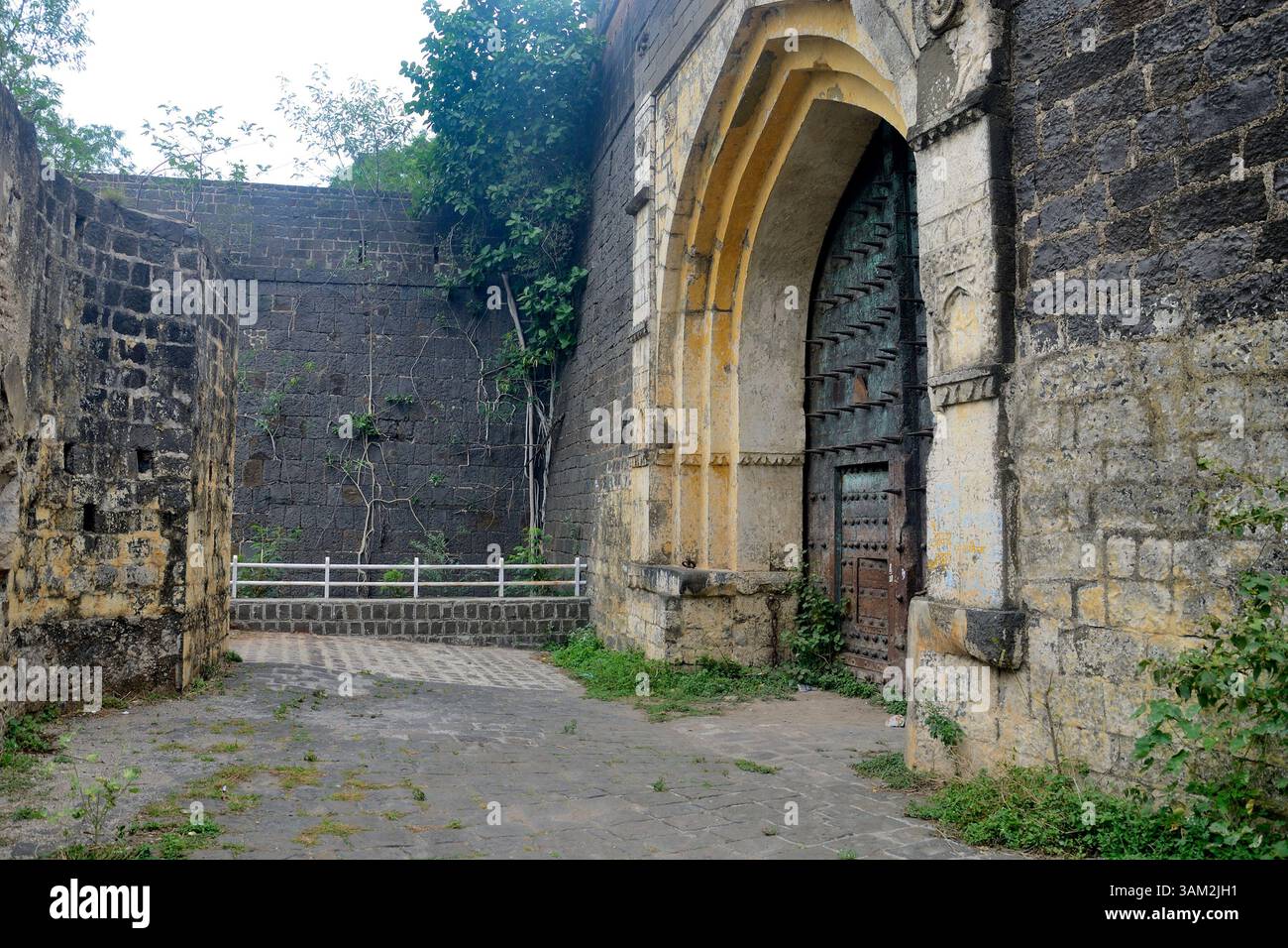 Partial view of the fortification wall of the fort, located close to ...