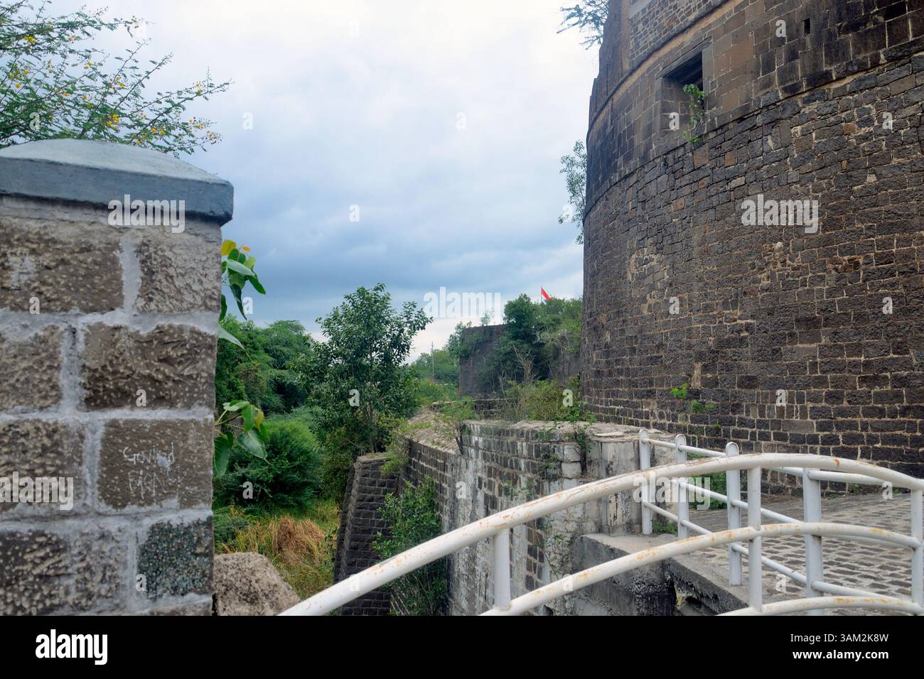 Partial view of the fortification wall of the fort, located close to ...