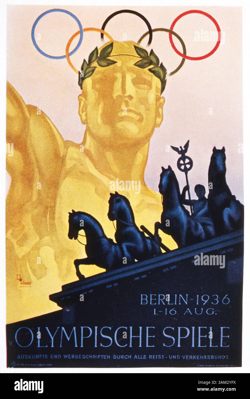 ドニントン・パーク　ポスター1936年　ビンテージ　UK物 1936 olympic poster hi-res stock photography and images - Alamy