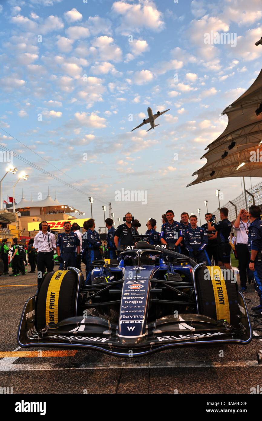 Bahrain Racing Grid Sakhir, Bahrain. 13th Apr, 2025. Atlassian Williams Racing on the grid ...