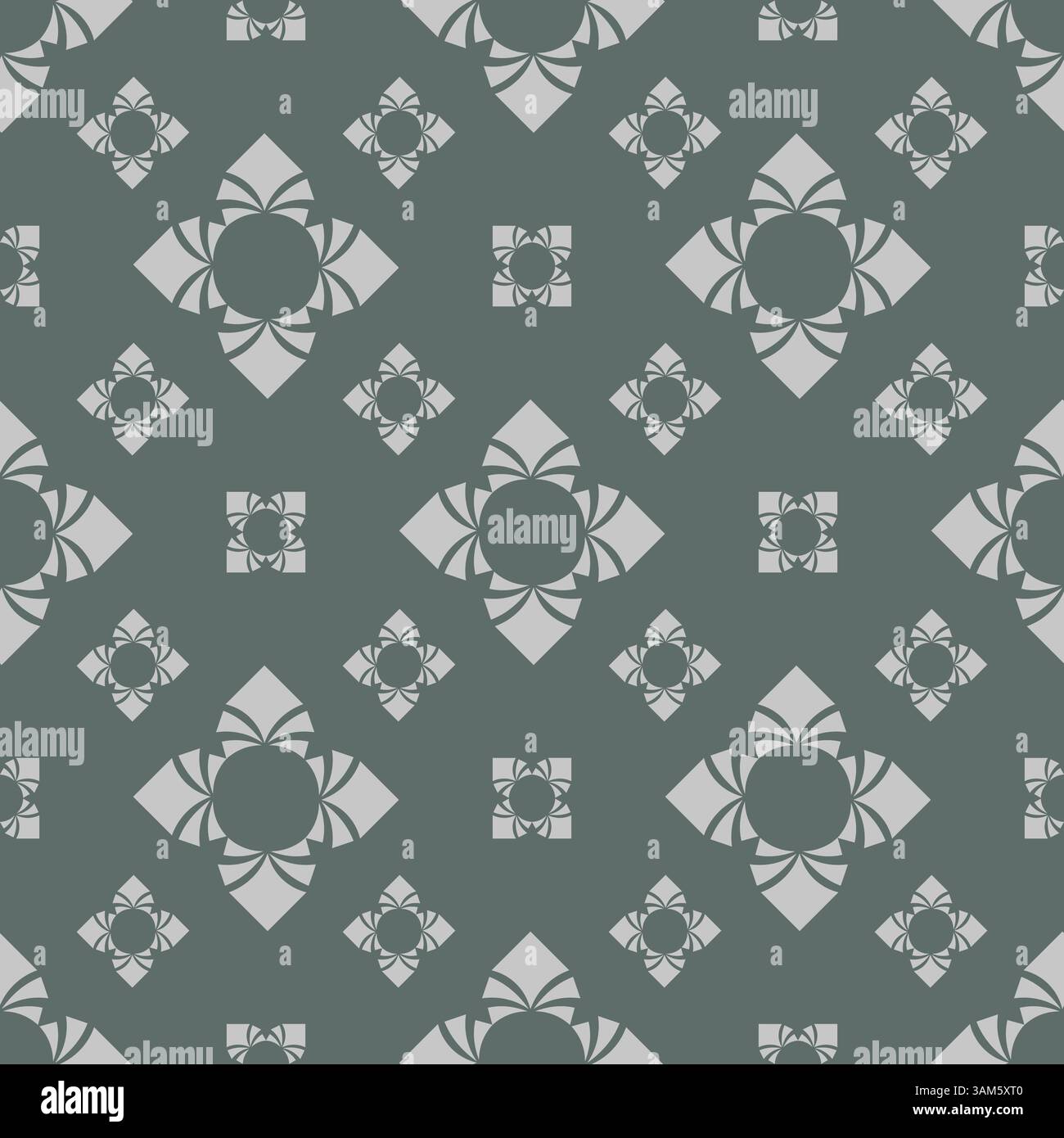 Floral pattern, pretty flowers on gray blue background Stock Vector