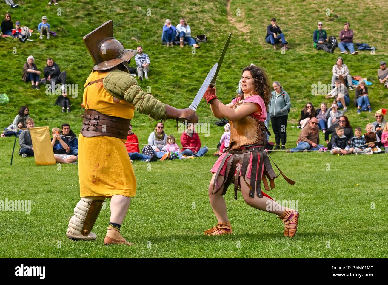 Dorchester, Dorset, UK. 13th April 2025. Britannia Roman re-enactors ...