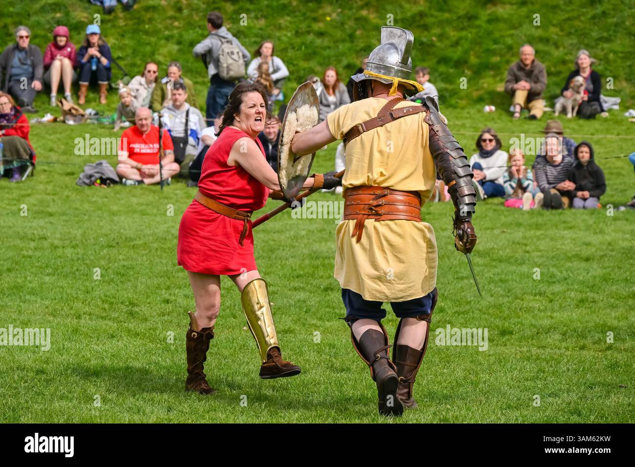 Dorchester, Dorset, UK. 13th April 2025. Britannia Roman re-enactors ...
