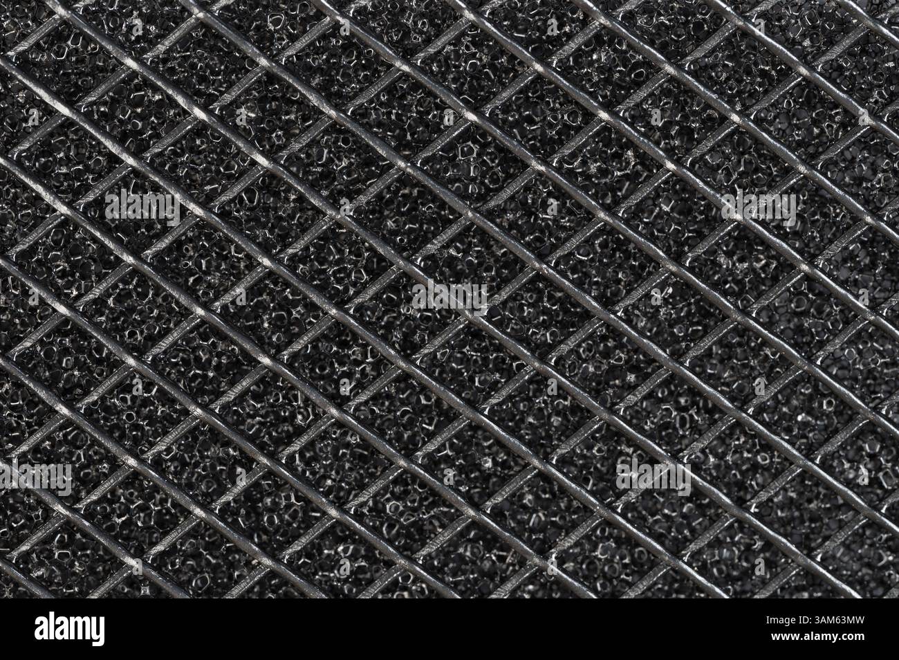 Plastic net cells with soft surface macro close up view Stock Photo