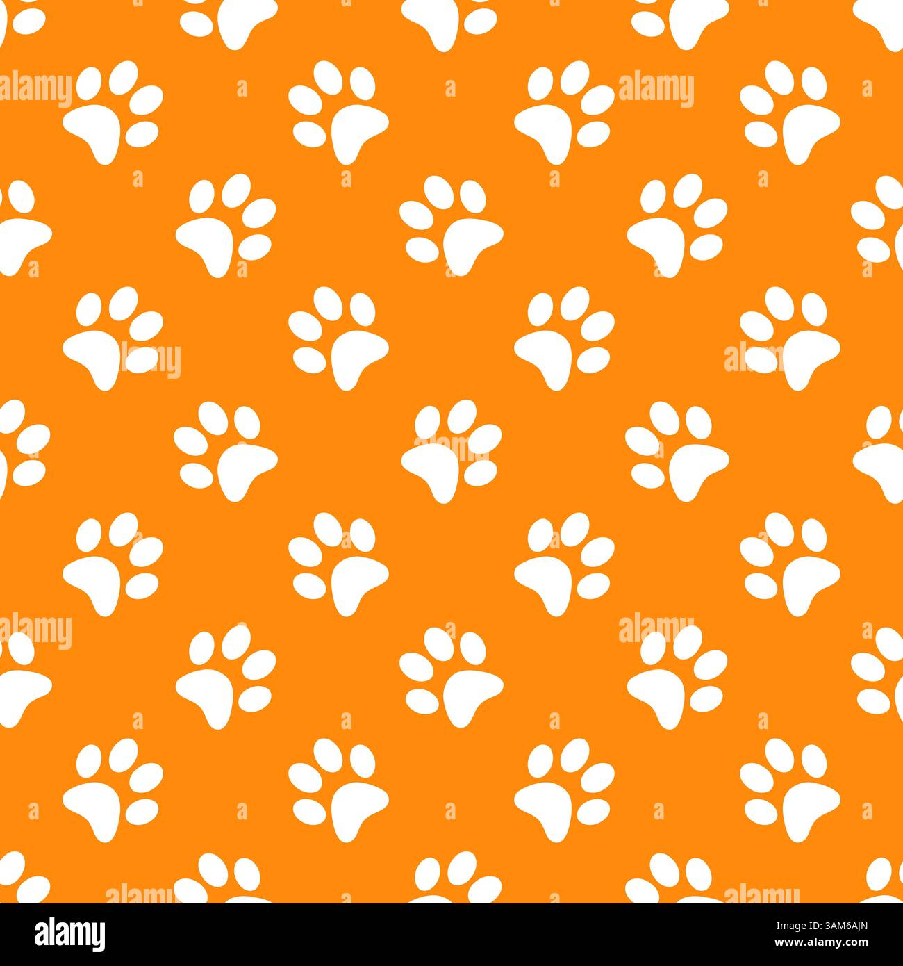 Vector of seamless pattern puma animal footprints Stock Vector