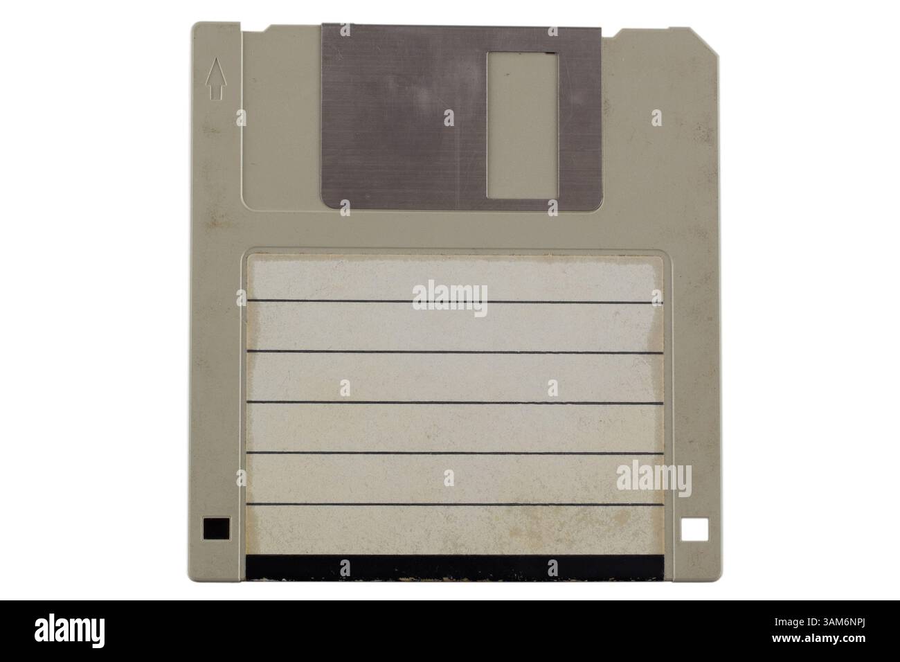 3,5 inch floppy disk. Isolated on white background. Stock Photo