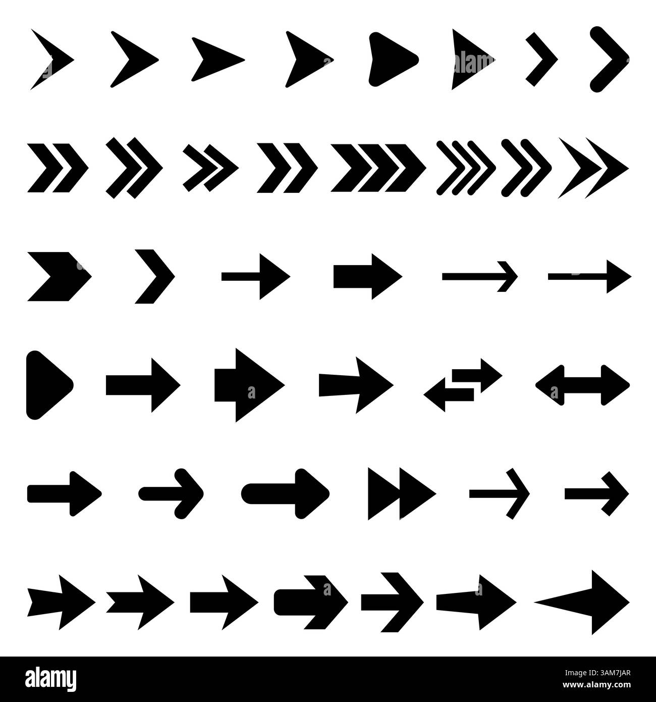 Vector Arrows Arrows vector collection with elegant style and black color Stock ...