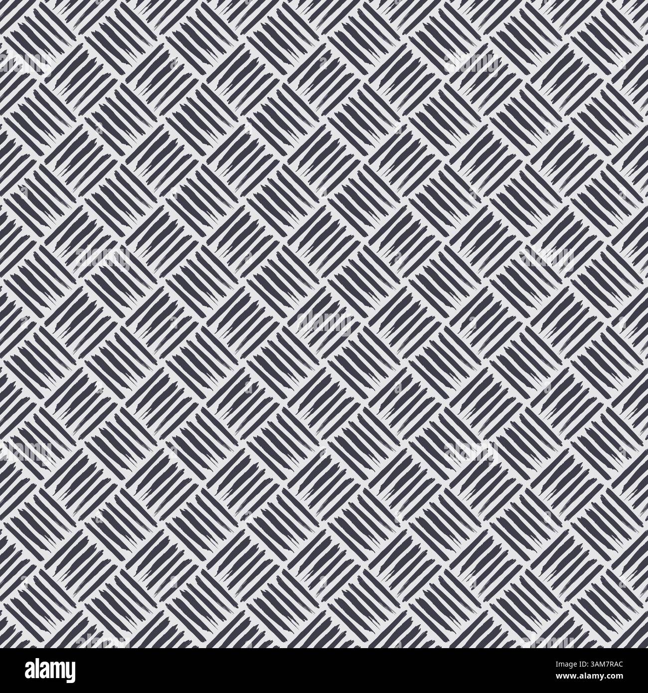 Floor pattern diamond plate metal steel background seamless texture Stock Vector