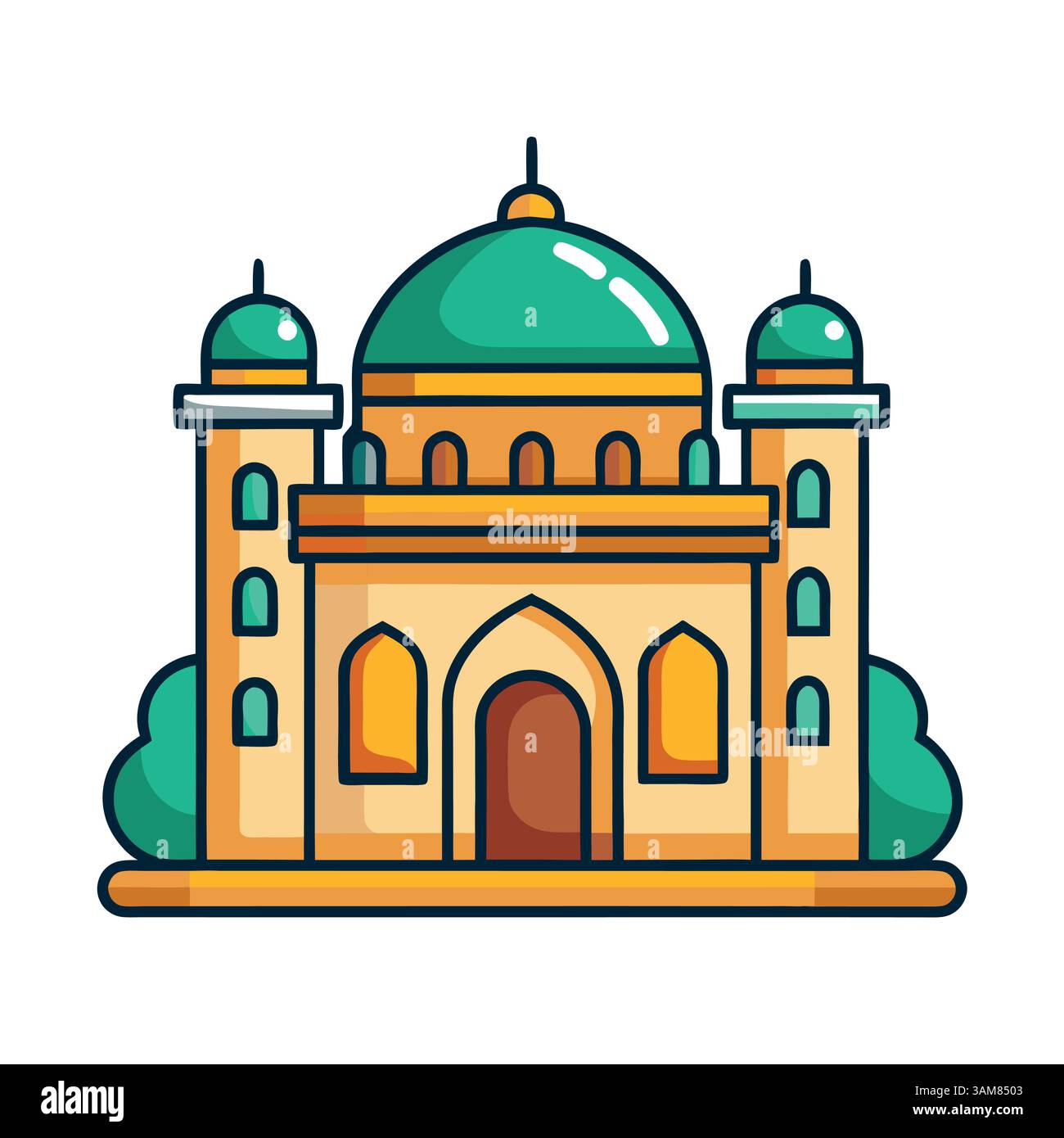 Mosque icon flat style Cut Out Stock Images Pictures Alamy